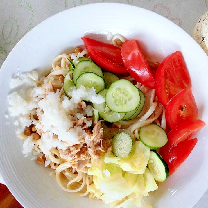 納豆サラダうどん